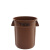 工业风人气THOR咖啡豆圆形储物桶大容量加厚高颜值垃圾桶可爱 棕色 23L 1009不含盖子