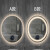 帝利洛卫生间镜子带灯浴室镜子圆形镜子挂墙浴室镜卫生间带灯触摸屏 A款+精灵智控+蓝牙+除雾+三 40cm