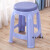 塑料凳子简约客厅熟胶加厚圆凳浴室防滑高板凳经济型餐桌椅子 紫色大号2020款