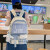 织兰书包女背包 初中高中大学生双肩包大容量尼龙帆布可放15.6英寸笔记本电脑 黑色（带小兔子挂件）