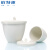 铂特体 陶瓷坩埚 耐高温带盖坩埚实验室灰分坩锅 实验用带盖陶瓷坩埚 150ml(5个)