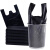 洛楚（Luxchic）普通款50只32cmx52cm手提式黑色垃圾袋 一次性背心式塑料袋 大号手提式垃圾收集袋