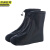 京洲实邦 纯黑色 防滑耐磨加厚带防水层雨鞋套JZSB-9251