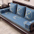 沙发坐垫全套可防水新中式家具海绵垫罗汉床防滑沙发 听茶-蓝色 单人座52*55cm