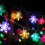 贝工 LED雪花灯 彩色 新年春节装饰彩灯串 生日灯串满天星装饰氛围灯 USB款6米40灯
