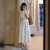 君芳雅（junfangya）今年流行漂亮超好看法式气质白色波点连衣裙子套装2024新款女夏季 上衣 S