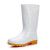 适用于48大码白色雨鞋厂工作雨靴防滑车间耐磨卫生靴防油防水鞋 16厘米高白色雨鞋 36