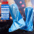 冰禹 PVC防水鞋套 加厚底耐磨防雨鞋套便携式非一次性雨具雨靴套 珠光蓝M BYC-299