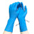 卫生加厚一次性丁晴加长橡胶乳胶劳保防油耐油耐酸碱机械手套 蓝色加长稍厚 12寸50只 M