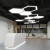 LED灯造型创意异形办公蜂巢灯六角健身房工业风理发店六边形吊灯 单边45厘米V字形