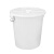  NHZHIW 圆形塑料桶大号工业储水桶大白桶加厚带盖【白色100L】