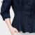 伊卉（YIHUI）欧货中袖衬衫女收腰T恤小衫v领百搭设计感修身职业气质2024年夏季 蓝色 XL