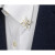 诗筠（SHIJUN）轻奢男士西装胸针简约领针6件装星光时尚镀金别针衬衫配饰品生日 白金色一枚简装