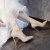 啄木鸟高跟鞋女细跟2023新款网红百搭银色女鞋水晶性感尖头婚鞋伴娘 水晶银色10厘米标准 34