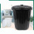 垃圾桶圆形大号带盖手提大容量55升工厂水筒米学校食堂商用 55L白色桶