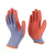 安迪乳胶掌浸涤棉劳保手套 耐磨防油防水耐酸碱手套 工地机械手套 橙色 L 实用装(12双)
