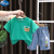 迪士尼男童夏装1一3岁宝宝短袖两件套装洋气小童夏季韩版衣服婴儿童装潮 绿色 XL贴标小熊短袖 90cm
