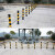 防撞柱加厚型钢管警示柱车位固定路桩铁立柱道边安全隔离反光柱 固定黄黑+螺丝