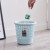 禧仕龙 塑料圆形垃圾桶 办公室卫生间厕所厨房带固定圈纸篓小 7302小号浅蓝(6升) (满3件包 邮