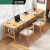 生态宜家书桌长工作台长条桌子靠墙窄桌子长方形办公桌家用双人电脑桌实木 常规款 80x55 原木色