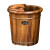 温友碳化泡脚桶木质足浴桶过小腿家用实木洗脚桶保温木桶泡脚盆养生桶 20cm高/碳化双耳桶