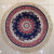 客厅新疆和田地毯圆形机织丝毯卧室餐厅民族特色小圆毯地毯的 红-色 30-C-Mx30-C-M