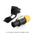 CNLINKO卡侬电源插头3芯显示屏音响防水航空电源连接器插头嘉博森 YF24型橙黑色套装