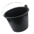 得豫工品 泥工瓦工小灰桶 建筑工地用牛筋桶 塑料桶 耐磨加厚水泥桶 22cm常规款黑色带提手 一个价