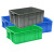塑料周转箱车间工业物料收纳长方形回收带盖物流周转箱不含税运 1#产品箱(重)：380*270*140mm 蓝色