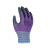 登升519劳保防护手套磨砂耐磨防滑乳胶浸胶手套 5双/袋 紫色 