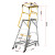 稳耐稳耐梯子工业用Bailey 铝合金单侧平台梯承重170kg平台梯移动理货 FS13594 六步梯2.5米