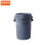 京洲实邦   加厚圆形塑料带盖带轮子可移动大容量垃圾桶B 120L直投垃圾桶不带轮