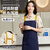 鲁杰罗 韩版网红帆布围裙定制餐饮蛋糕店咖啡厅奶茶店服务员工作服印字 F019卡其色(帆布背带款)