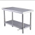 不锈钢桌子长方形正方形双层工作台加厚餐馆台子打荷商用 白色