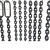 剑营 吊装G80锰钢起重链条吊索具链子手拉葫芦铁链条1吨锚链 5mm锰钢链条单吊承重0.8吨 