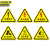 京洲实邦 PVC三角形安全标识牌 危废12x12cm10个/包JZSB-3314