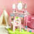 妙普乐适用于芭比娃娃的公主睡觉床幼儿园区域角柜子玩具床迷你家具全套 大号娃娃床 木制