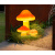 定制发光蘑菇灯太阳能户外灯防水公园装饰别墅草坪灯仿真造 C款市电-暖光