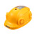 hT国标太阳能风扇安全帽带APP蓝牙AI智能语音工地降温头盔 双风扇黄色10000蓝牙双空调APP