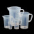 忽风塑料量杯食品级加厚PP带刻度烧杯厨房家用烘焙工具奶茶进口VITLAB 3000ml 蓝色刻线