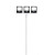 中字 GCD83200Z 高杆球场灯 篮球场照明灯 足球场灯杆 白色灯杆 高8米+200W*3 白光 投光灯 口径60-150 厚度2.5mm 含上门安装费用