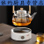 百春宝电陶炉茶炉煮茶器小型烧水玻璃壶泡茶炉迷你电磁炉用电 电热炉580w-青 1L