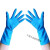 一次性手套12寸丁腈加厚加长耐用乳胶丁睛手套防水防油 短款的蓝色复合丁晴100只袋装 女士的建议-M码