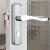 海斯迪克 卫浴门锁 洗手间门锁厕所不锈钢执手锁 单舌无钥匙 F款边距40 HKA-78