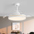 雷士（NVC）风扇灯吊扇灯led北欧餐厅灯具吊灯三色带遥控灯具隐形扇 【36瓦哑白】智能款/高显