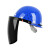 希凡里定制适用烧电焊防护罩脸部头戴式安全帽面罩焊工面屏焊帽子全脸打 黑色面屏+支架+蓝色安全帽