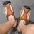 西域骆驼人字拖男士夏季2024新款外穿真皮夹脚拖鞋男防滑软底夹趾凉拖鞋 棕色 42