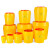 标燕（十件起购）【圆形5L】黄色塑料垃圾桶圆形一次性 医疗利器盒 锐器桶BYLJT-5