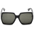 圣罗兰Saint Laurent kering eyewear 女太阳镜 经典YSL字母镶嵌 亚洲版 SL M2/F-002 黑色镜框灰色镜片 60mm