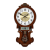 凯恩斯（KAIENSI） 挂钟客厅钟表欧式复古时钟摇摆石英钟表电波创意木质挂表家用 2340GG-带日历款-智能电波时机芯 12英寸